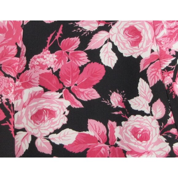 SALE! Floral Pink Flare Short Mini Skirt - Picture 2 of 4